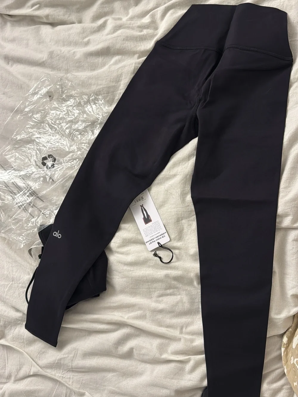 Alo High-Waist Black Womens Leggings and tank set